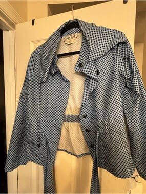 Carlisle Blue Jacket with black Polka Dots